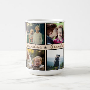 Modern Grandma & Grandpa – Custom 8-Photo Mug