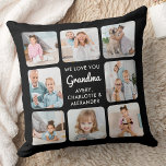 Modern Grandma Personalized 8 Picture Collage Throw Pillow<br><div class="desc">Celebrate your grandma and grandparents with a custom photo collage pillow in a modern and trendy periwinkle design. This unique grandparents pillow is the perfect gift whether its a birthday, Grandparents day or Christmas. Grandma can be changed to Nana, Grandpa, Grammy, Papa or such. We hope your special grandma pillow...</div>