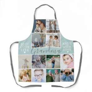 Modern Grandma Photo Collage All Over Print Apron