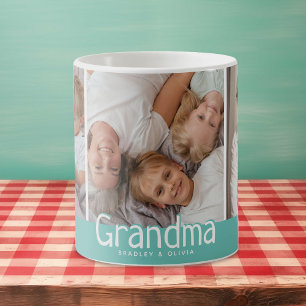 Modern Grandma Photo Collage Cute Gift Coffee Mug