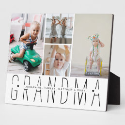 Modern Grandma Photo Collage Plaque