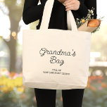 Modern Grandma's Bag Fun Typography Minimalist<br><div class="desc">This large modern grandma's bag is a stylish and functional accessory that combines the best of both worlds: fun and playful typography with a minimalist design that makes it versatile and easy to wear with any outfit and adds a touch of sophistication and elegance to the overall look. The typography...</div>