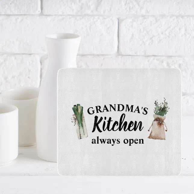 Discover Modern Grandma's Kitchen Is Always Open Best Gift Cutting Board