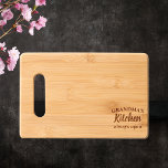 Modern Grandma's Kitchen Is Always Open Best Gift Engraved Cutting Board<br><div class="desc">Welcome to Grandma's Kitchen, where love and warmth are always on the menu! Delight your favorite grandmother with this charming gift product from Zazzle. Whether it's for Mother's Day, her birthday, or just to show appreciation, this thoughtful item is sure to bring a smile to her face.Surprise Grandma with a...</div>