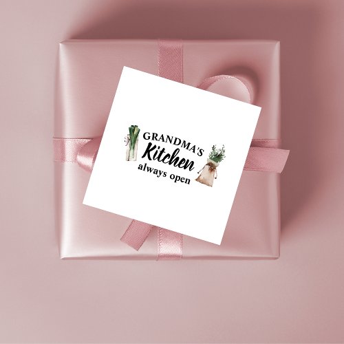 Modern Grandmas Kitchen Is Always Open Best Gift Favor Tags