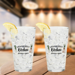 Modern Grandma's Kitchen Is Always Open Best Gift Glass
