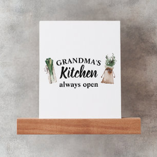 Modern Grandma's Kitchen Is Always Open Best Gift Picture Ledge