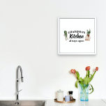 Modern Grandma's Kitchen Is Always Open Best Gift Poster<br><div class="desc">Welcome to Grandma's Kitchen, where love and warmth are always on the menu! Delight your favorite grandmother with this charming gift product from Zazzle. Whether it's for Mother's Day, her birthday, or just to show appreciation, this thoughtful item is sure to bring a smile to her face.Surprise Grandma with a...</div>