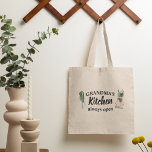 Modern Grandma's Kitchen Is Always Open Best Gift Tote Bag<br><div class="desc">Welcome to Grandma's Kitchen, where love and warmth are always on the menu! Delight your favorite grandmother with this charming gift product from Zazzle. Whether it's for Mother's Day, her birthday, or just to show appreciation, this thoughtful item is sure to bring a smile to her face.Surprise Grandma with a...</div>