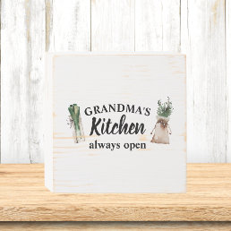 Modern Grandma&#39;s Kitchen Is Always Open Best Gift Wooden Box Sign