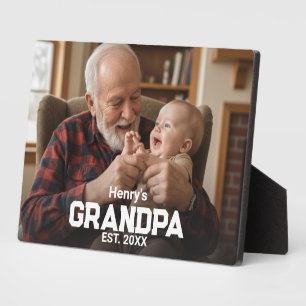 Modern Grandpa Est. Name Year Photo Plaque