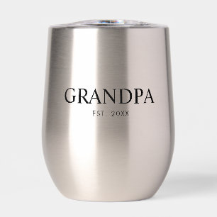 Modern Grandpa Established Year Thermal Wine Tumbler