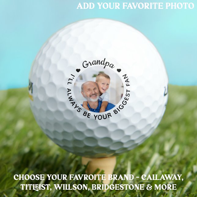 Modern GRANDPA - Golfer Gifts - Personalized Photo Golf Balls (Creator Uploaded)