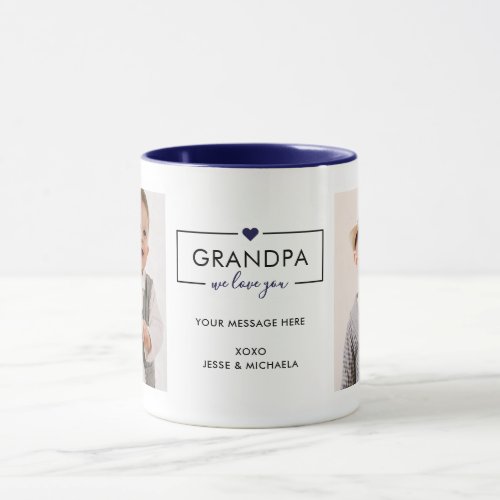 Modern GrandpaGrampaOther IWe Love You 2_Photo Mug