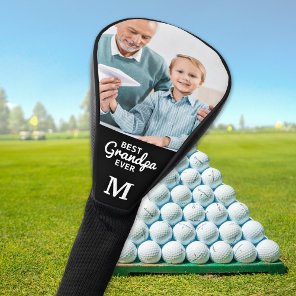 Modern Grandpa Personalized Monogram & Photo  Golf Head Cover