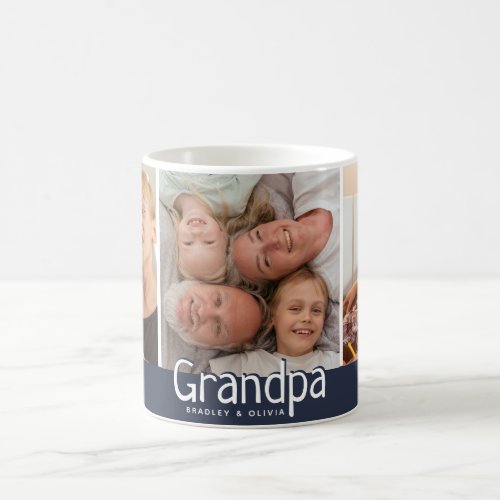 Modern Grandpa Photo Collage Cute Gift Coffee Mug