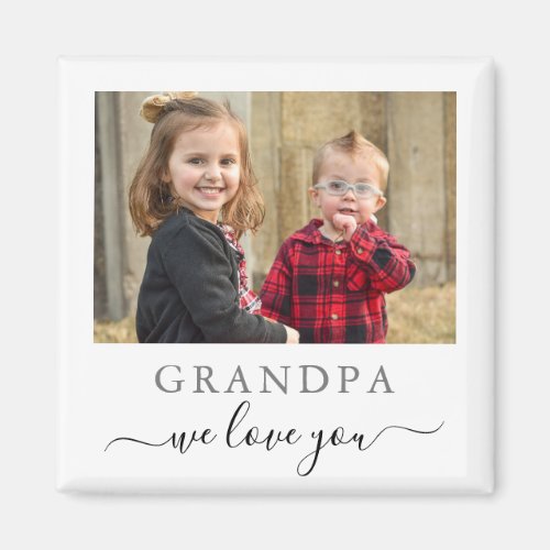 Modern Grandpa We Love You Grandchildren Photo Magnet