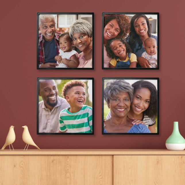Modern Grandparents Photo Collage Wall Peel And Stick Photo Tile (Creator Uploaded)