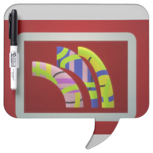 Modern Graphic art design tubes on dark plum Dry Erase Board