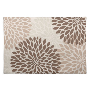Modern Graphic Chrysanthemums Placemat