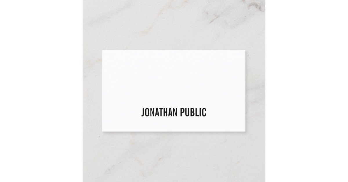 Modern Graphic Elegant Simple Plain Professional Business Card | Zazzle