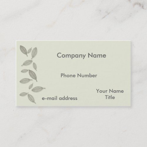 Ghost Leaves Business Cards