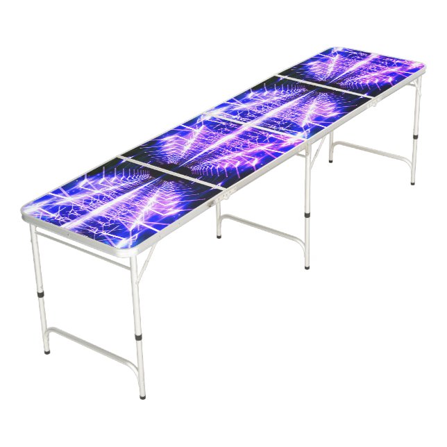 Modern Graphic Glowing Vortex - Beer Pong Table (Angled)