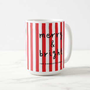 Modern graphic minimal Christmas red and white Coffee Mug
