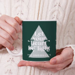 Modern graphic minimal Christmas religious Coffee Mug<br><div class="desc">Modern religious graphic minimal Christmas let your heart be light holiday card. Bold on trend design. Part of a holiday collection.</div>