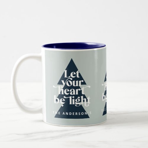 Modern graphic minimal Christmas religious Two_Tone Coffee Mug