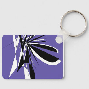Modern Graphic Purple Keychain