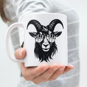 Modern Graphic Silly Billy Goat Customizable Mug