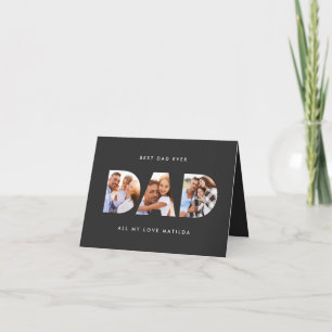Modern graphic typography Multi photo dad Invitation