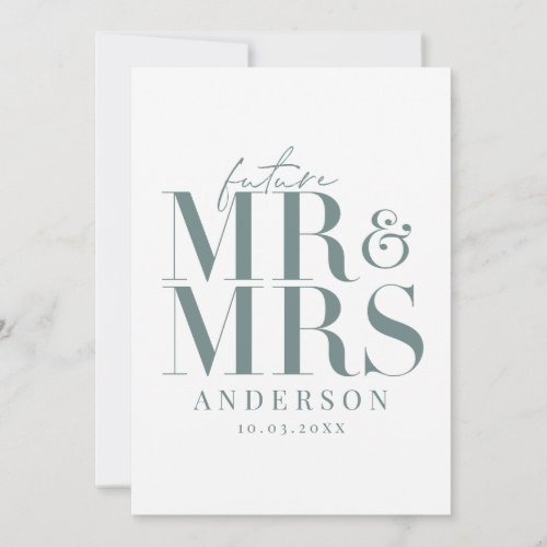 Modern graphic typography save the date card