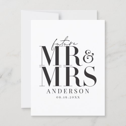 Modern graphic typography wedding invitation