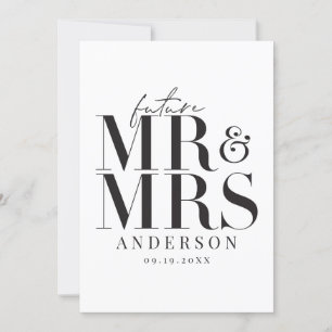 Modern, graphic, typography wedding invitation