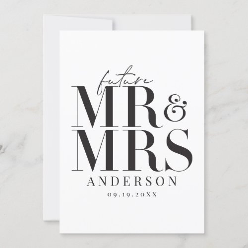 Modern graphic typography wedding invitation