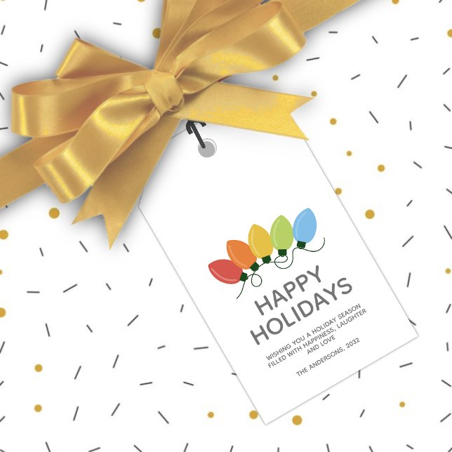 Modern Graphical Lights Christmas Gift Tags (Creator Uploaded)