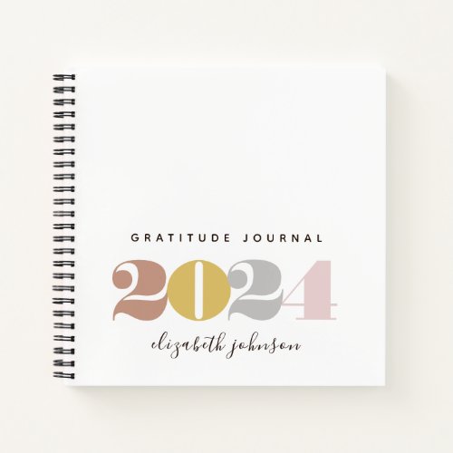 Modern Gratitude for New Year Notebook