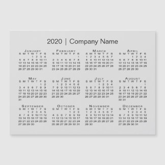 Modern Gray 2020 Calendar with Company Name