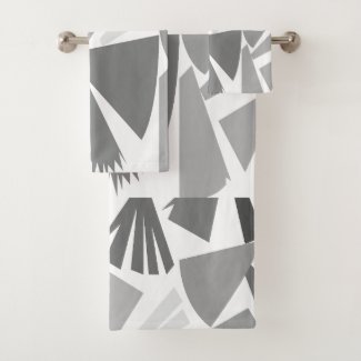 Modern Gray Abstract Geometric Pattern 
