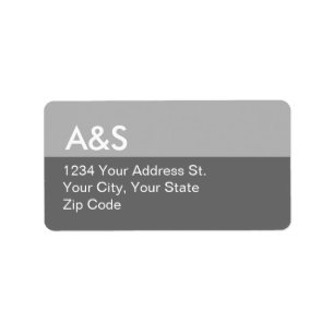 Modern Gray Address Labels