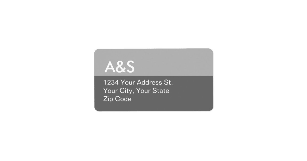 Modern Gray Address Labels Zazzle