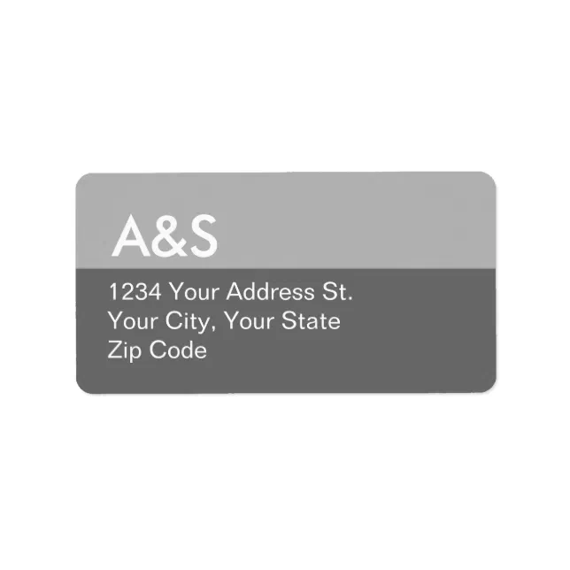 Modern Gray Address Labels Zazzle
