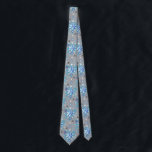 Modern gray and blue Holiday Snowflakes pattern Tie<br><div class="desc">Modern blue and white Holiday Snowflakes pattern on a gray backdrop. Need more? Check out other holiday designs at my store! Cheers! :)</div>