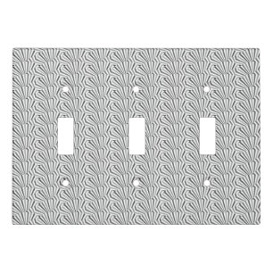 Modern Gray and White Abstract Pattern Light Switch Cover