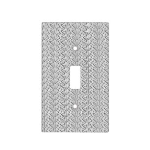 Modern Gray and White Abstract Pattern Light Switch Cover