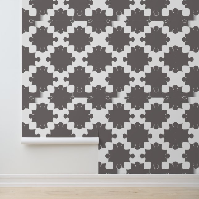 Modern Gray and White Jigsaw Puzzle Wallpaper (Application)