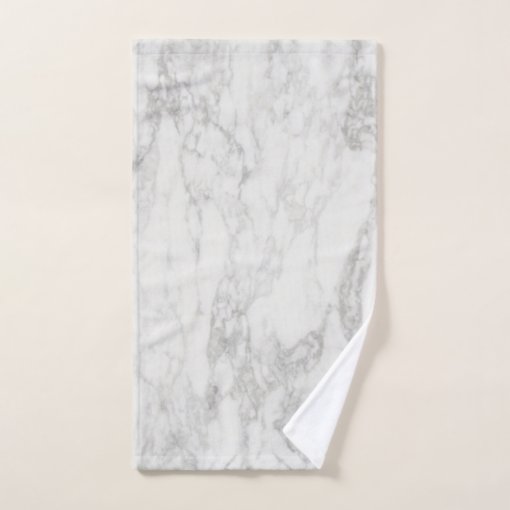 Modern Gray and White Marble Bath Towel Set Zazzle