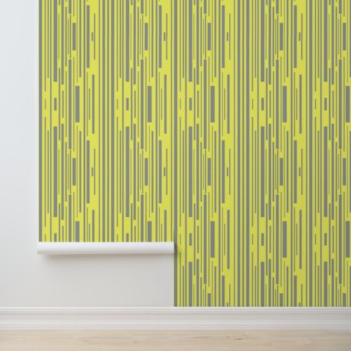 Modern gray and yellow stripes pattern  wallpaper 